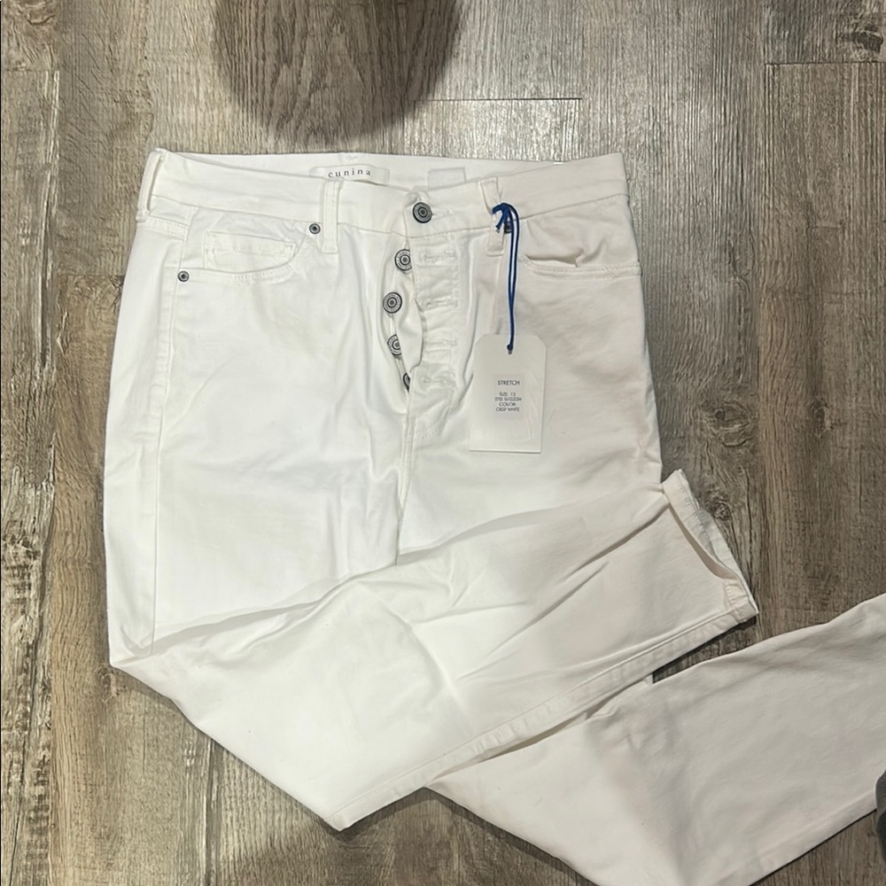 Eunina White Straight Leg Jeans